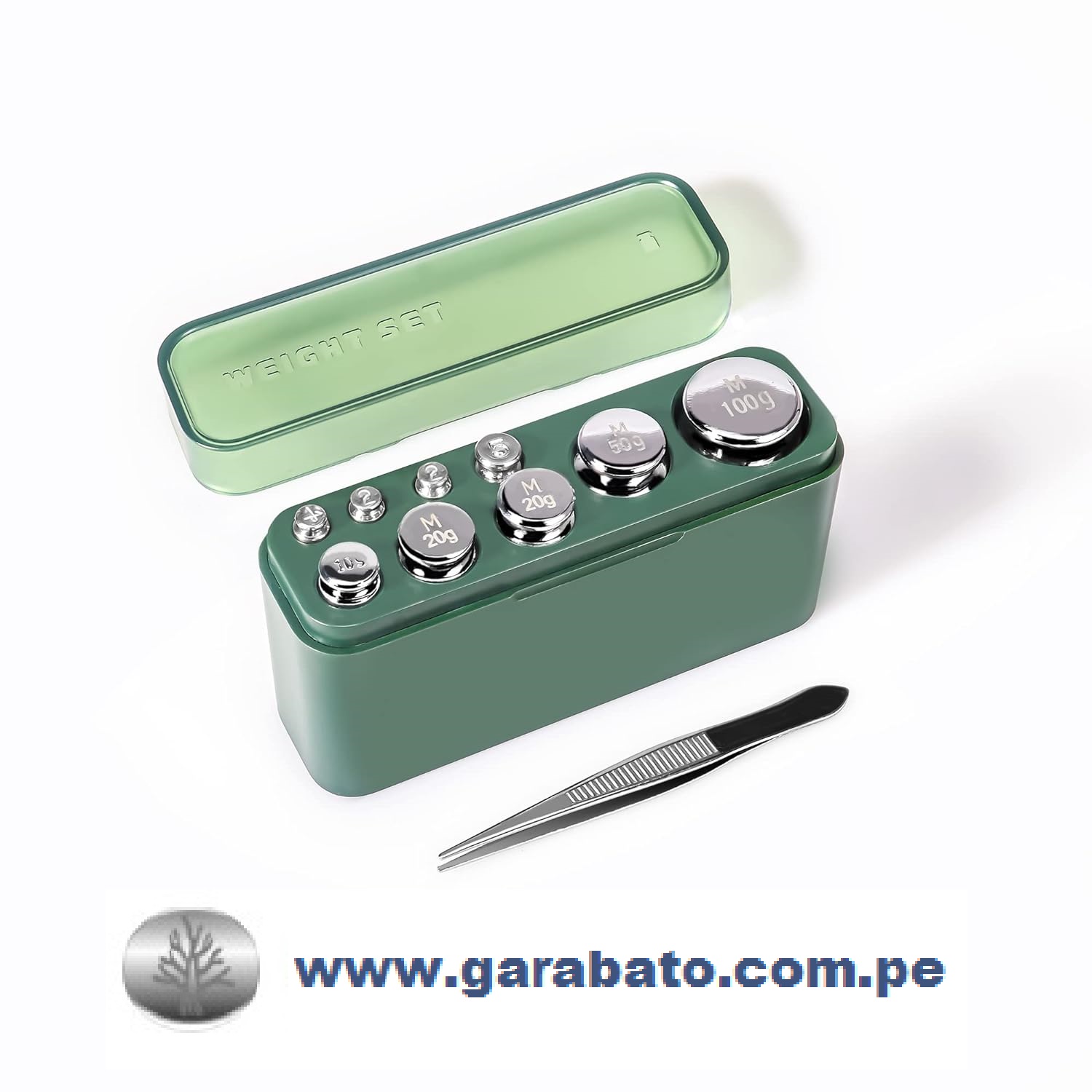 JUEGO DE PESAS DE CALIBRACION DE 1g A 100g ACERO CROMADO CLASE M2